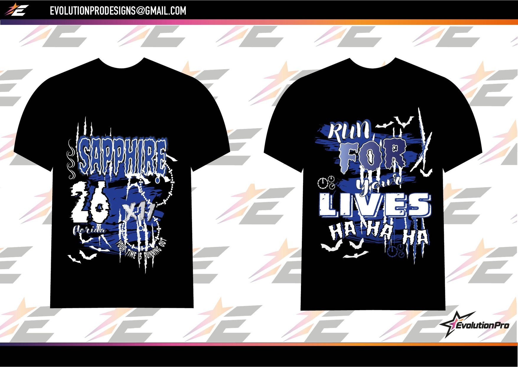 Platinum Artemis Sapphire — event tees